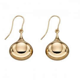 TEAR DROP DESIGN YELLOW GOLD EARRINGS